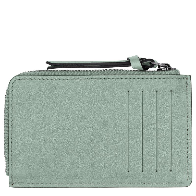 Men Longchamp 3D Card Holder Blue Green | Philippines-710EGFBCV