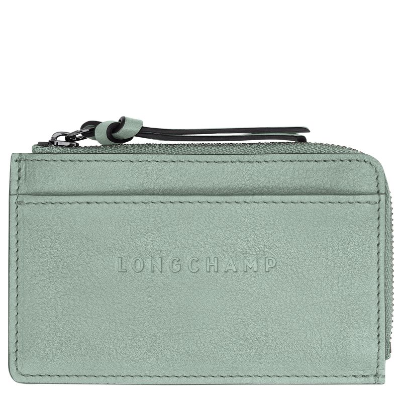 Men Longchamp 3D Card Holder Blue Green | Philippines-710EGFBCV