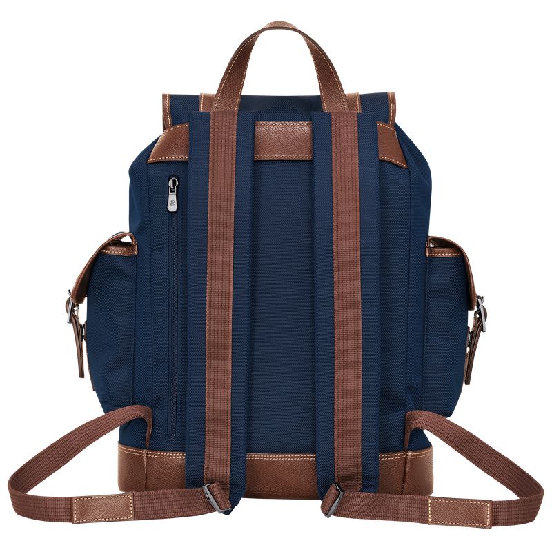 Men Longchamp Boxford Backpack Blue | Philippines-346ZHYKSA