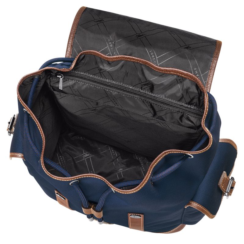 Men Longchamp Boxford Backpack Blue | Philippines-346ZHYKSA