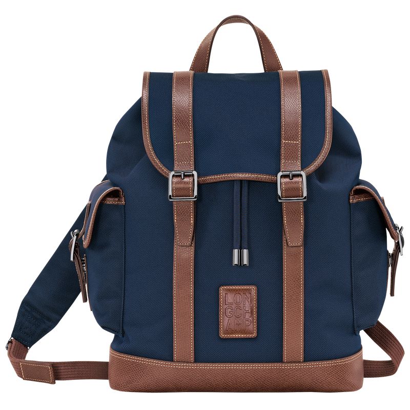 Men Longchamp Boxford Backpack Blue | Philippines-346ZHYKSA
