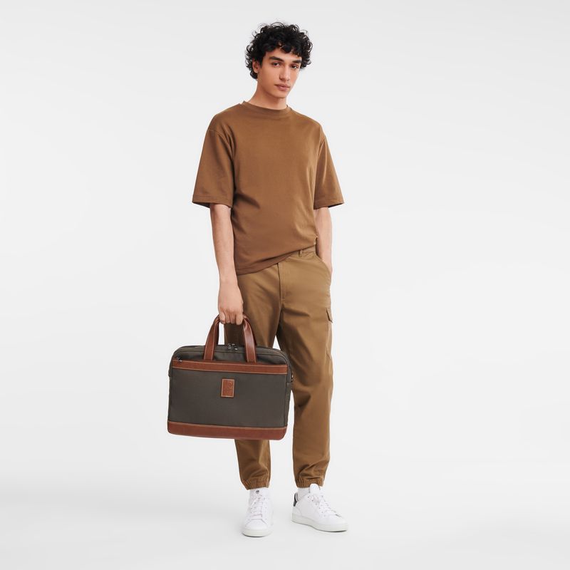 Men Longchamp Boxford L Briefcase Brown | Philippines-310FJWEPT