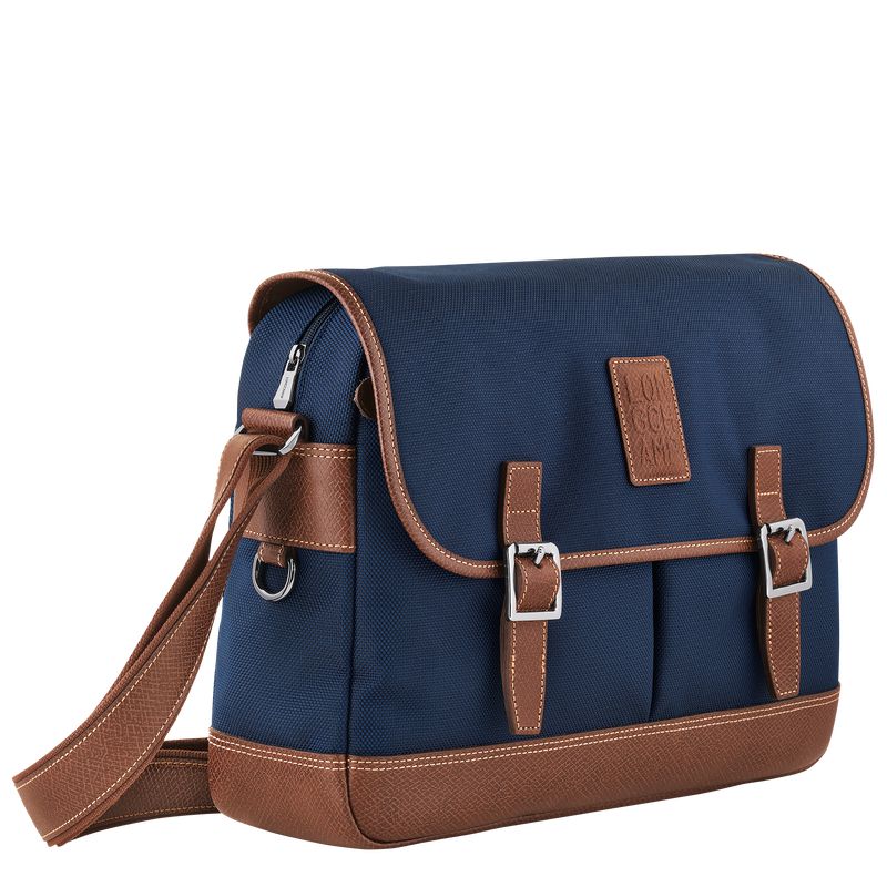 Men Longchamp Boxford L Crossbody Bag Blue | Philippines-197THKNEV