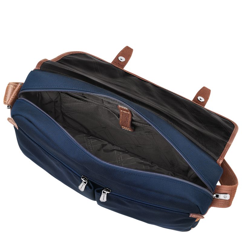 Men Longchamp Boxford L Crossbody Bag Blue | Philippines-197THKNEV