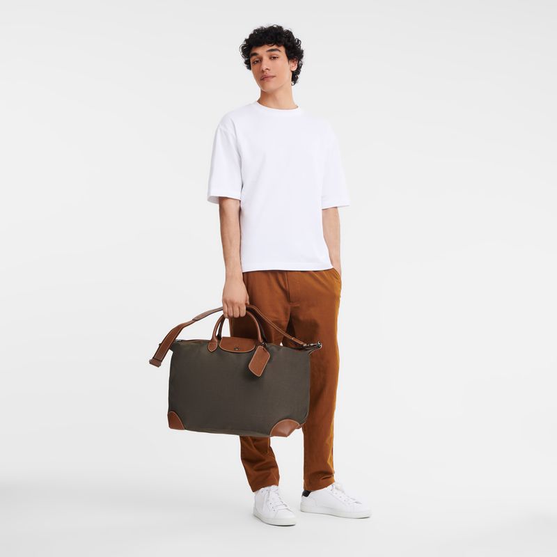 Men Longchamp Boxford L Travel Bag Brown | Philippines-278FATDRU