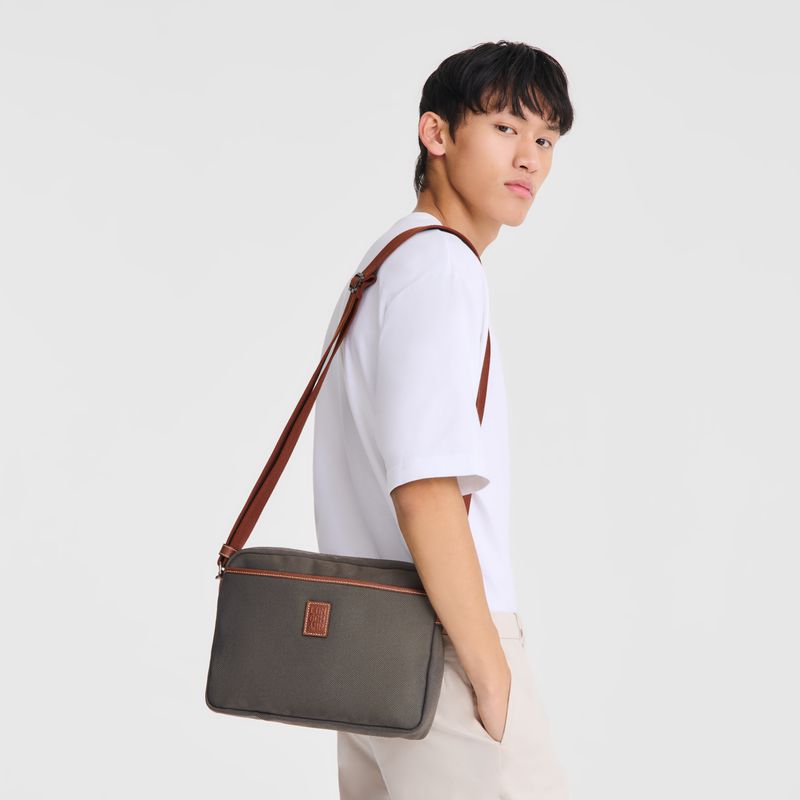 Men Longchamp Boxford M Camera Crossbody Bag Brown | Philippines-932KSGDUP