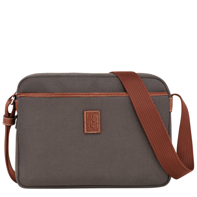 Men Longchamp Boxford M Camera Crossbody Bag Brown | Philippines-932KSGDUP