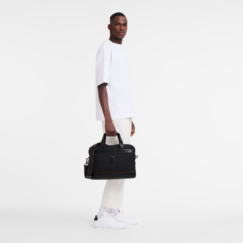 Men Longchamp Boxford S Briefcase Black | Philippines-073HZFWCX