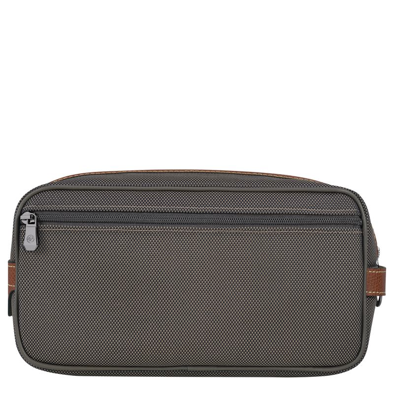 Men Longchamp Boxford Toiletry Bags Brown | Philippines-708ESDLKG