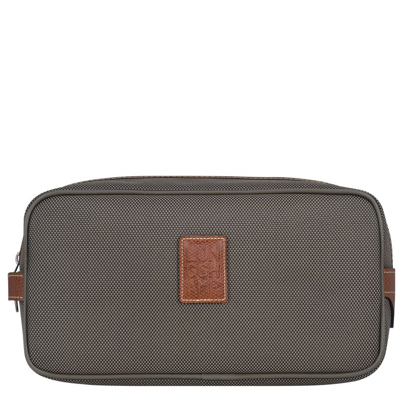 Men Longchamp Boxford Toiletry Bags Brown | Philippines-708ESDLKG