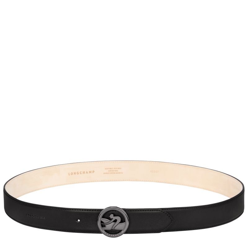 Men Longchamp Box-trot Belt Black | Philippines-713ZVJBYH