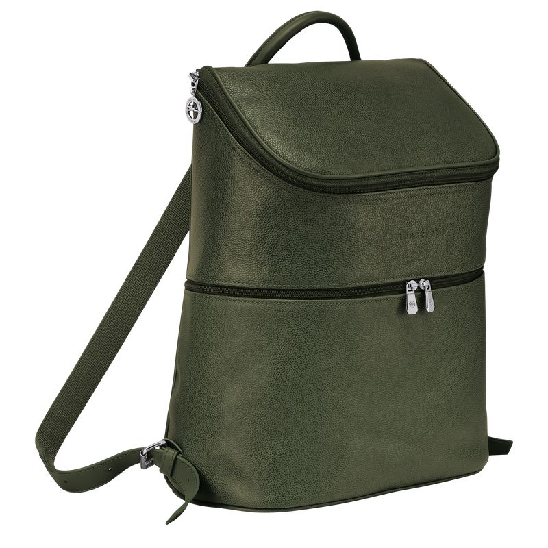 Men Longchamp Le Foulonné Backpack Khaki | Philippines-691CKSRZA