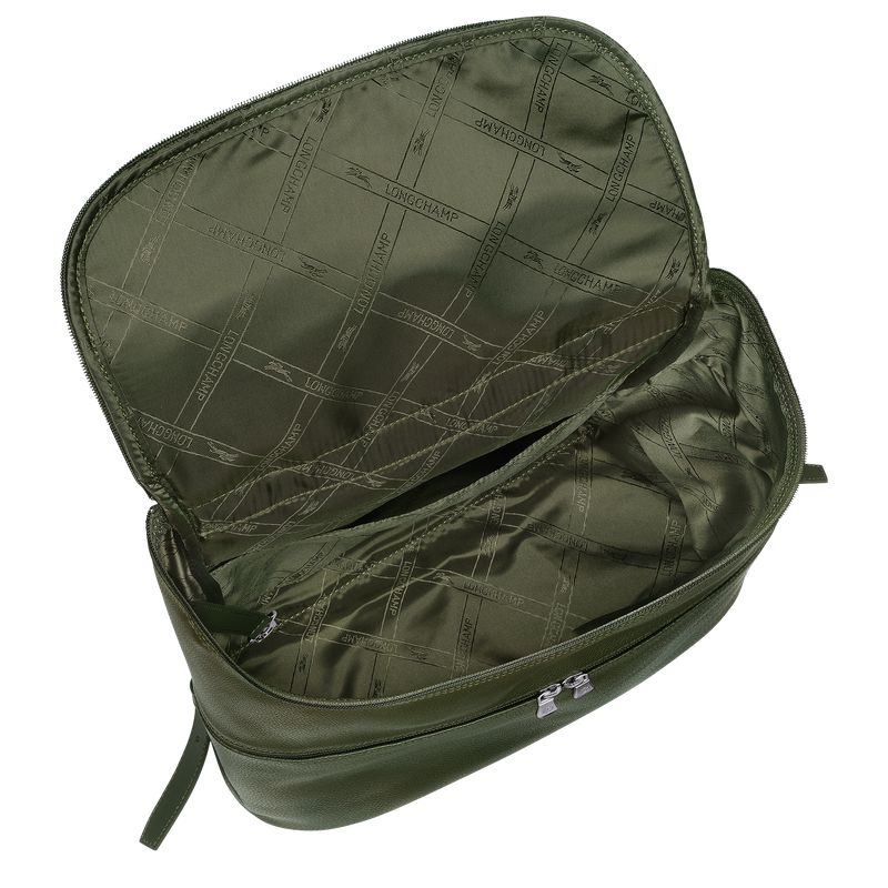 Men Longchamp Le Foulonné Backpack Khaki | Philippines-691CKSRZA