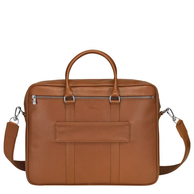 Men Longchamp Le Foulonné M Briefcase Brown | Philippines-639SOUHAV