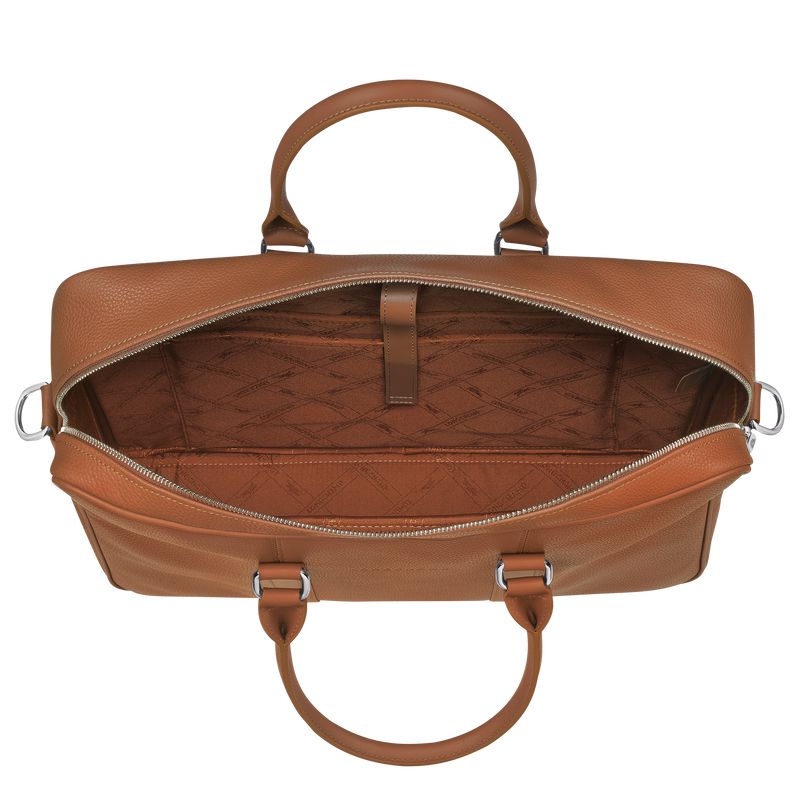 Men Longchamp Le Foulonné M Briefcase Brown | Philippines-639SOUHAV