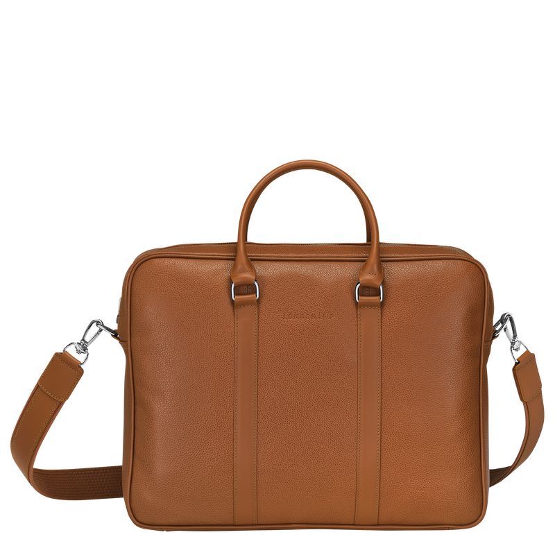 Men Longchamp Le Foulonné M Briefcase Brown | Philippines-639SOUHAV