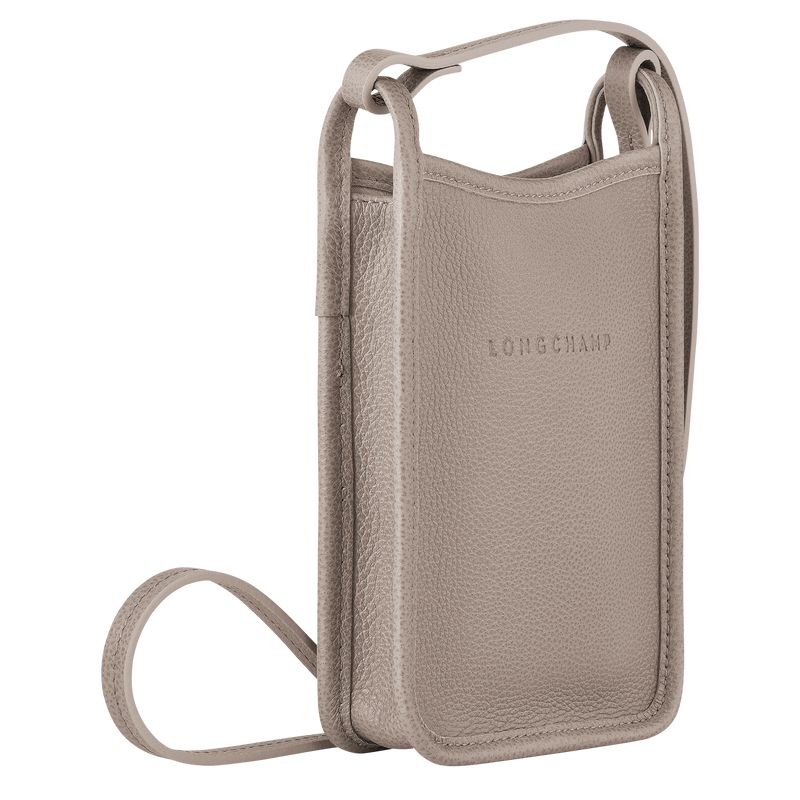 Men Longchamp Le Foulonné Phone Case Beige | Philippines-690FNPBQZ
