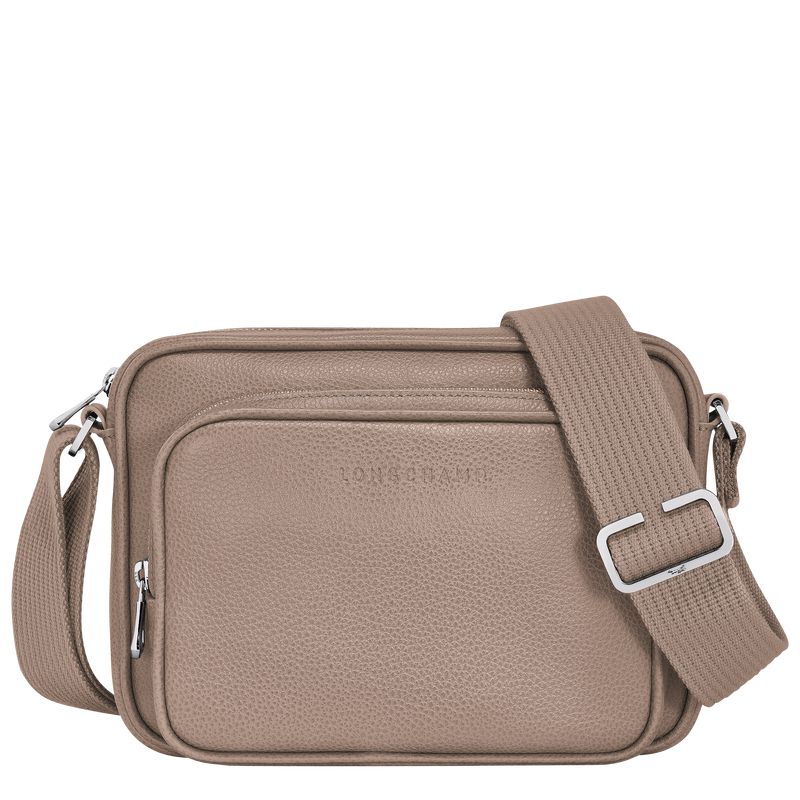 Men Longchamp Le Foulonné S Camera Crossbody Bag Beige | Philippines-906ITEBYJ