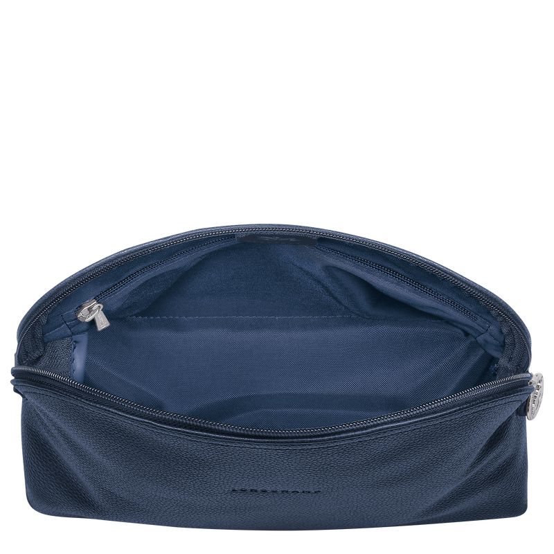 Men Longchamp Le Foulonné Toiletry Bags Navy | Philippines-768VAZQCF