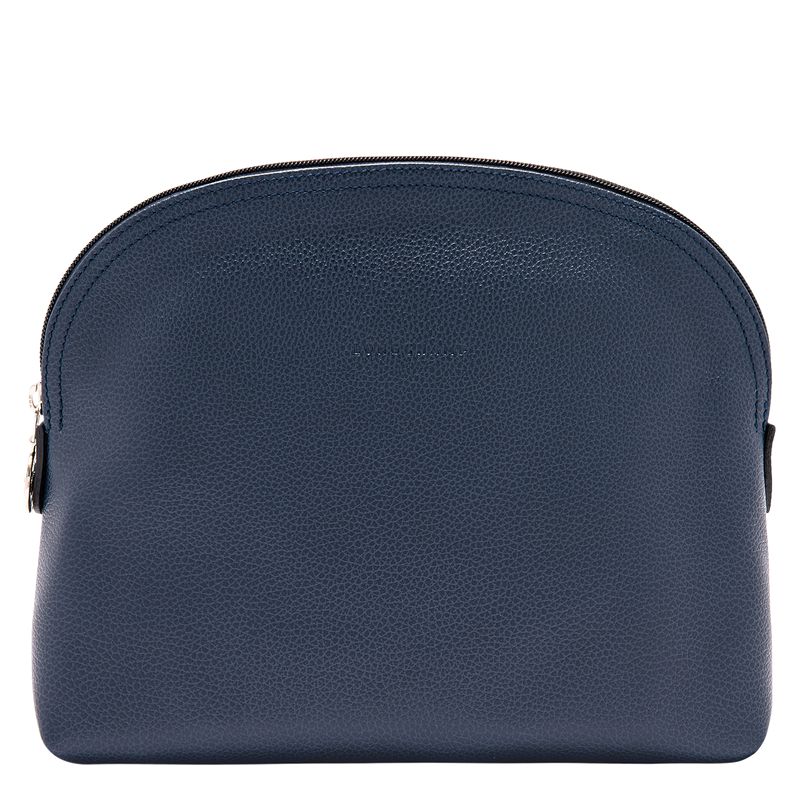 Men Longchamp Le Foulonné Toiletry Bags Navy | Philippines-768VAZQCF