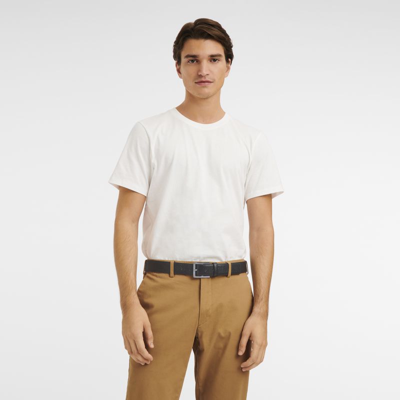 Men Longchamp Le Pliage Belt Black | Philippines-214HETNYK