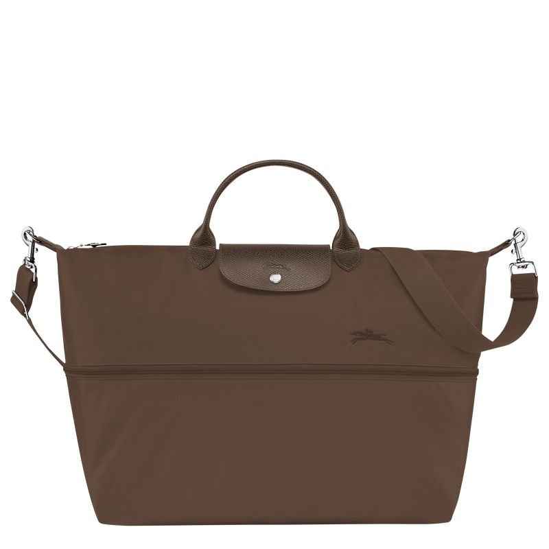 Men Longchamp Le Pliage Green Expandable Travel Bag Dark Brown | Philippines-063JSRLEH