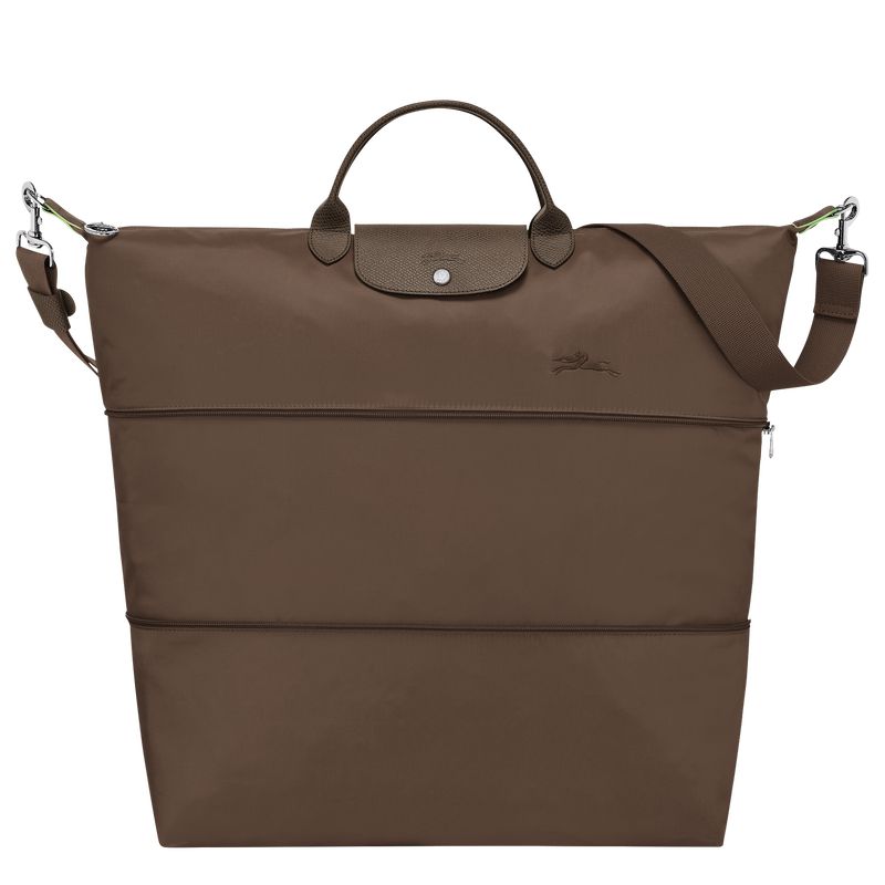 Men Longchamp Le Pliage Green Expandable Travel Bag Dark Brown | Philippines-063JSRLEH