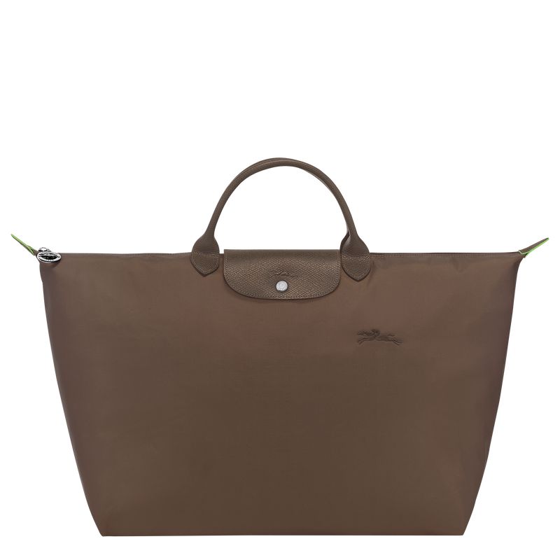 Men Longchamp Le Pliage Green L Travel Bag Dark Brown | Philippines-736GJLAVC