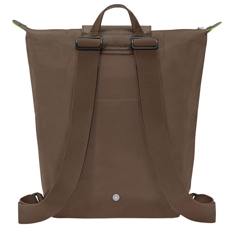 Men Longchamp Le Pliage Green M Backpack Dark Brown | Philippines-097KWEOQX