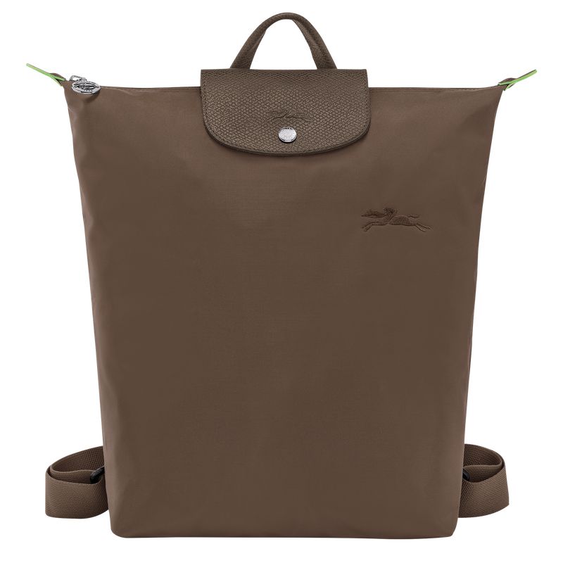 Men Longchamp Le Pliage Green M Backpack Dark Brown | Philippines-097KWEOQX
