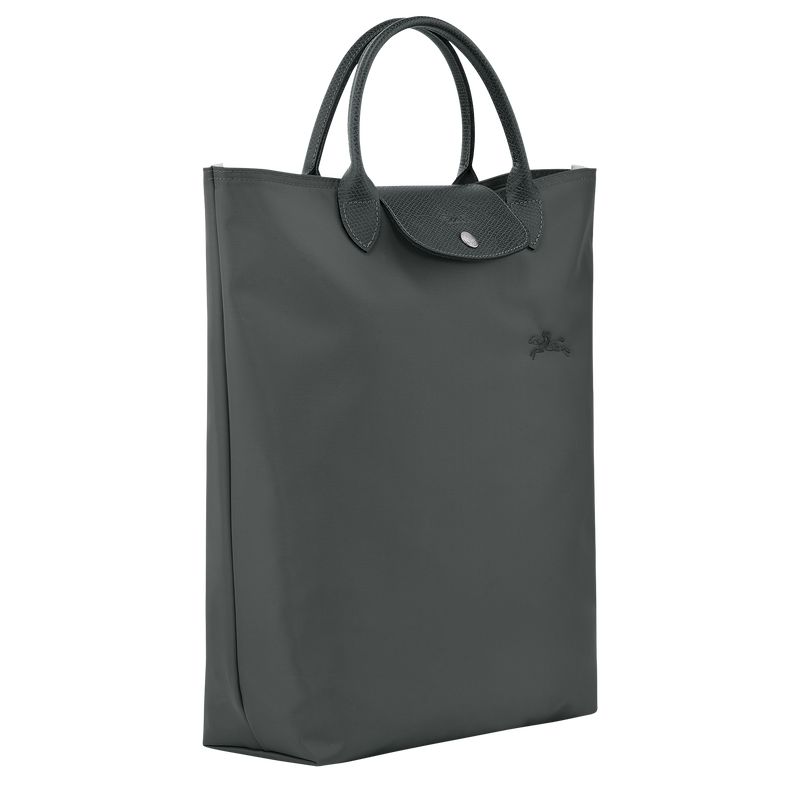 Men Longchamp Le Pliage Green M Tote Bag Deep Grey | Philippines-102SDWXBC