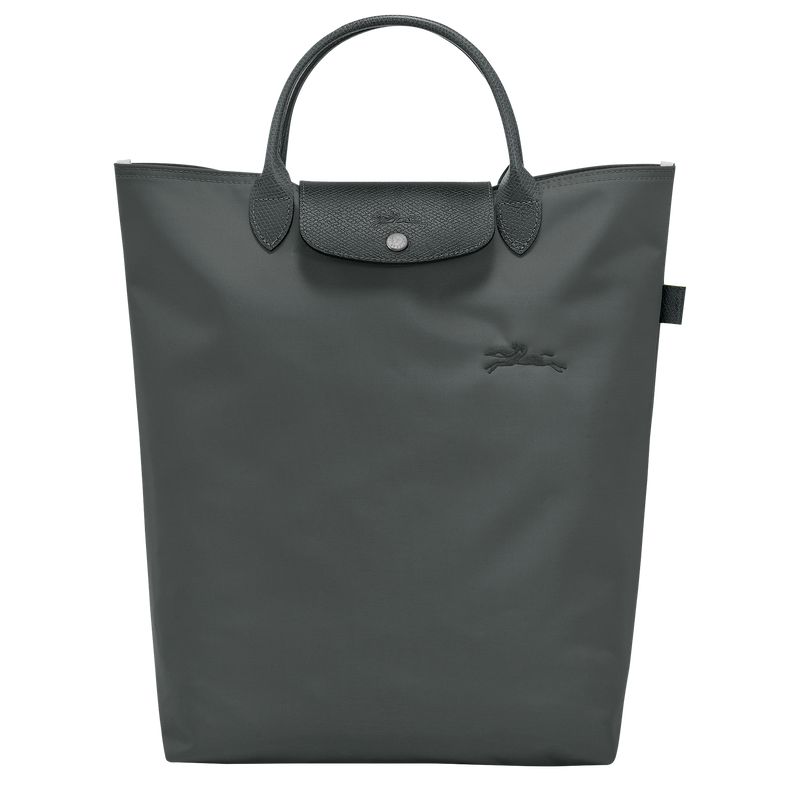 Men Longchamp Le Pliage Green M Tote Bag Deep Grey | Philippines-102SDWXBC