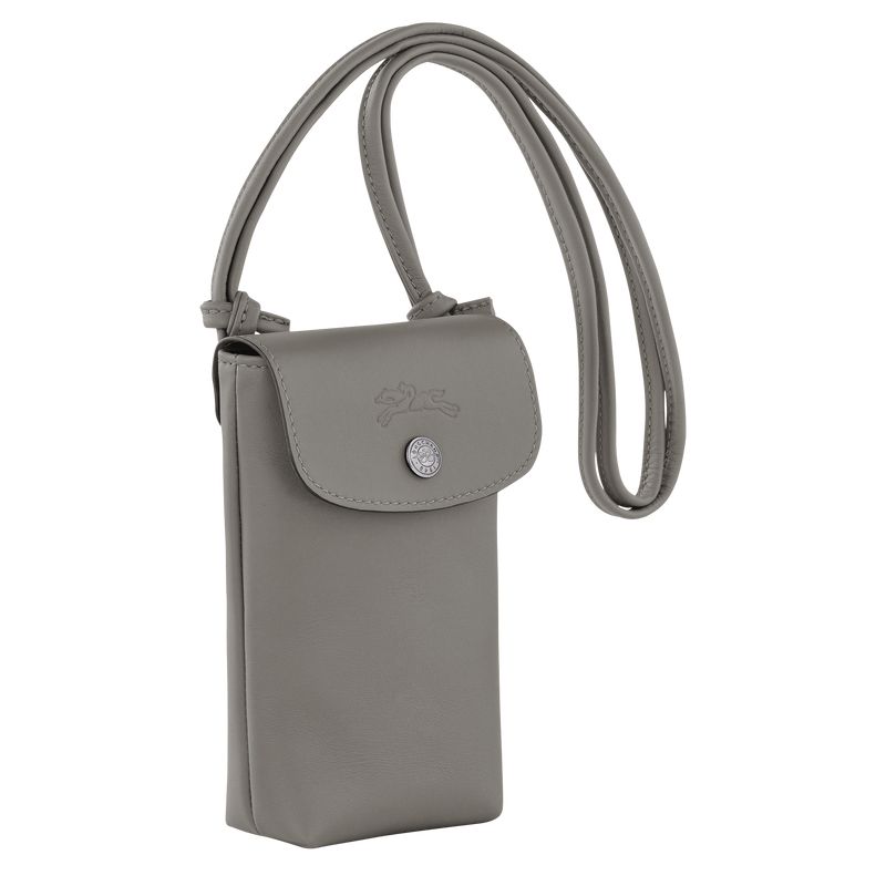 Men Longchamp Le Pliage Xtra With Leather Lace Phone Case Beige | Philippines-932QLUYVE