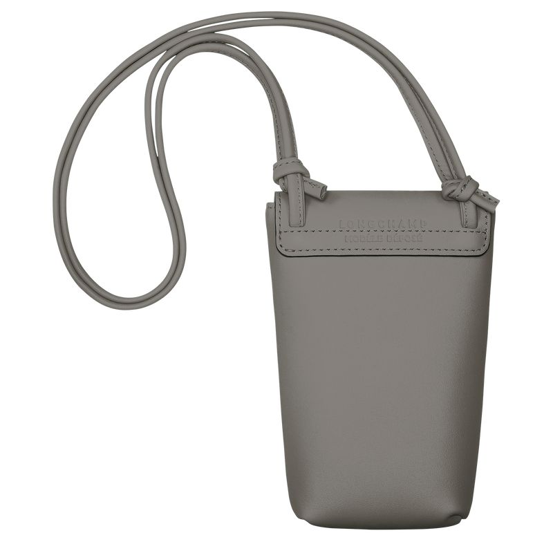 Men Longchamp Le Pliage Xtra With Leather Lace Phone Case Beige | Philippines-932QLUYVE