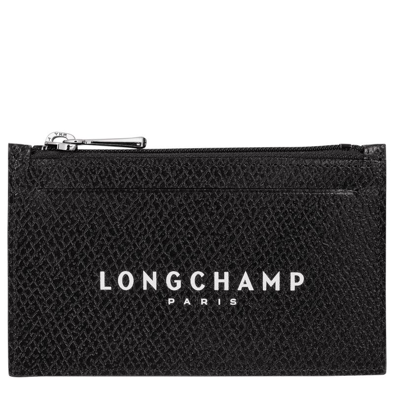 Men Longchamp Le Roseau Essential Coin Purse Black | Philippines-906PUNEVS