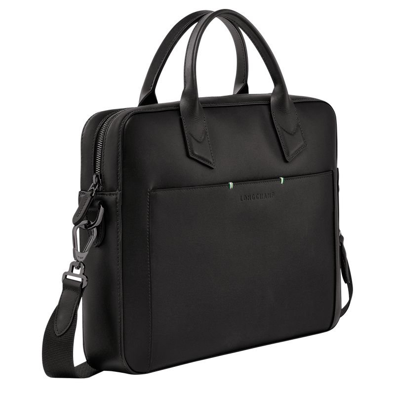 Men Longchamp Sur Seine Briefcase Black | Philippines-329XMYNLE