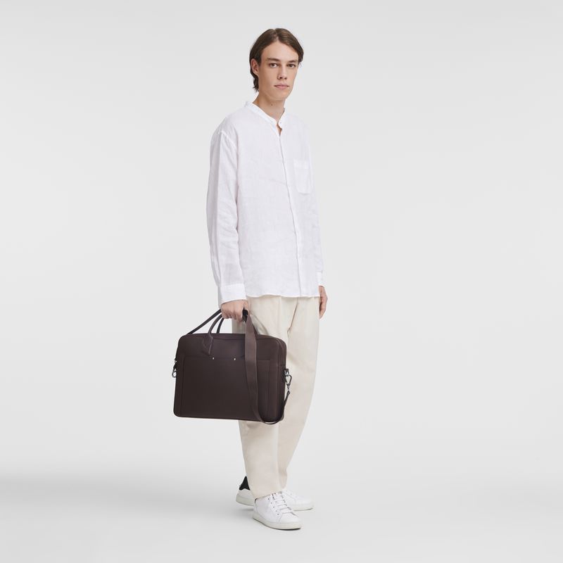 Men Longchamp Sur Seine M Briefcase Beige | Philippines-158UADSTC