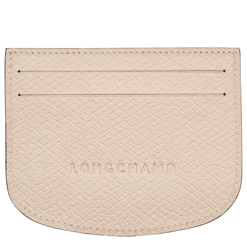 Men Longchamp Épure Card Holder Beige | Philippines-310LFQUSW