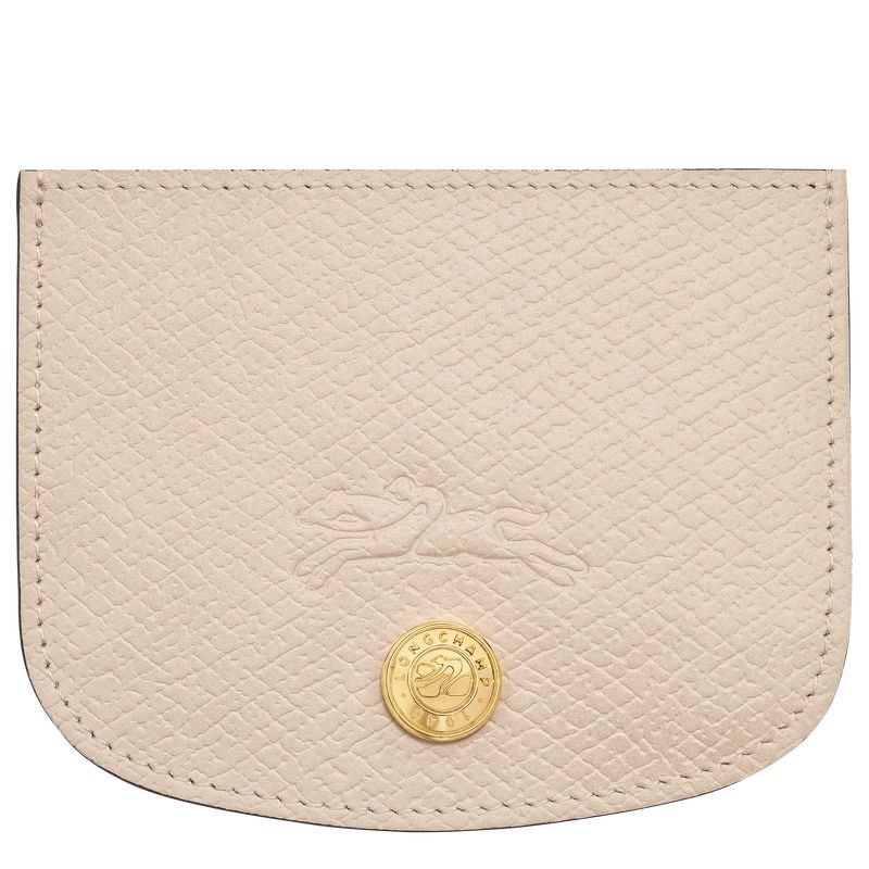 Men Longchamp Épure Card Holder Beige | Philippines-310LFQUSW