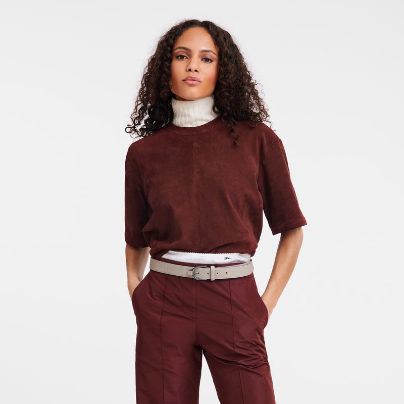 Women Longchamp 3D Belt Brown | Philippines-795FWIXJN
