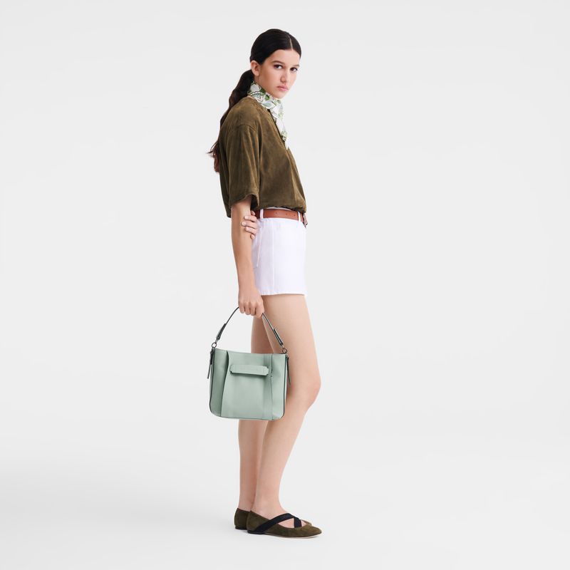 Women Longchamp 3D S Crossbody Bag Blue Green | Philippines-857NKFGYL
