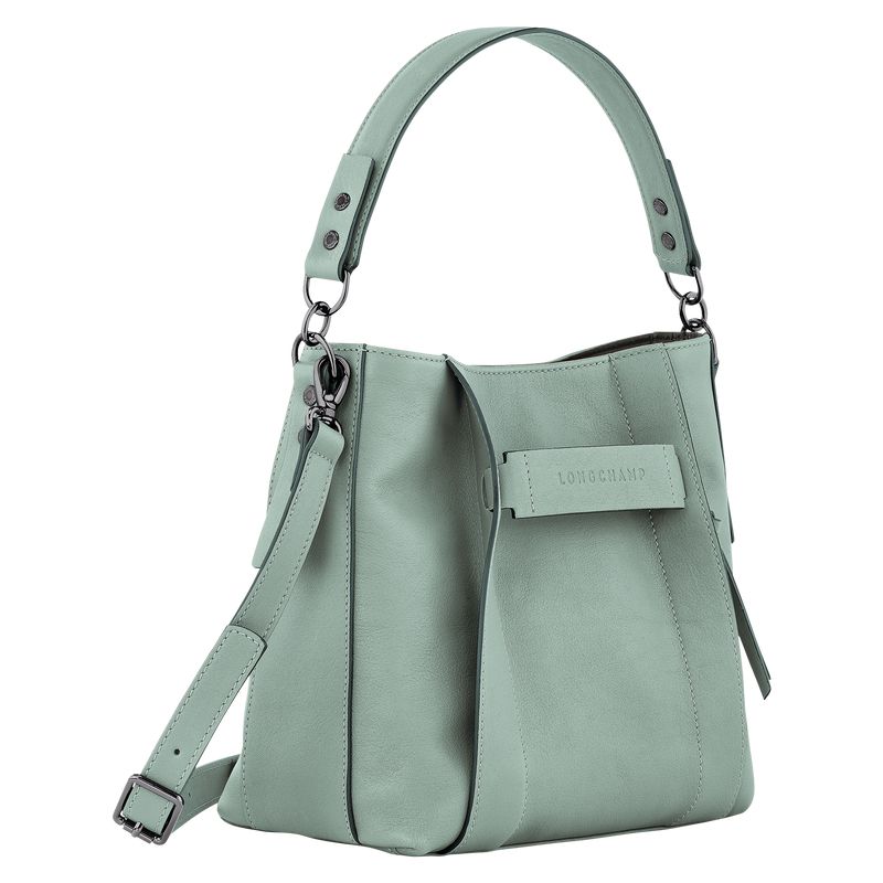 Women Longchamp 3D S Crossbody Bag Blue Green | Philippines-857NKFGYL