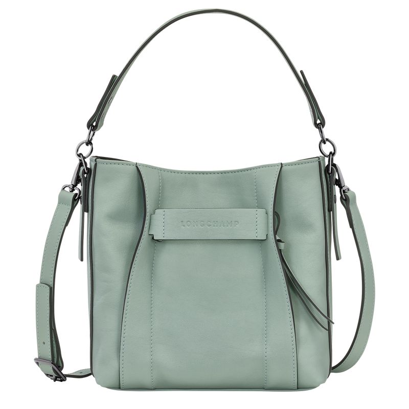 Women Longchamp 3D S Crossbody Bag Blue Green | Philippines-857NKFGYL
