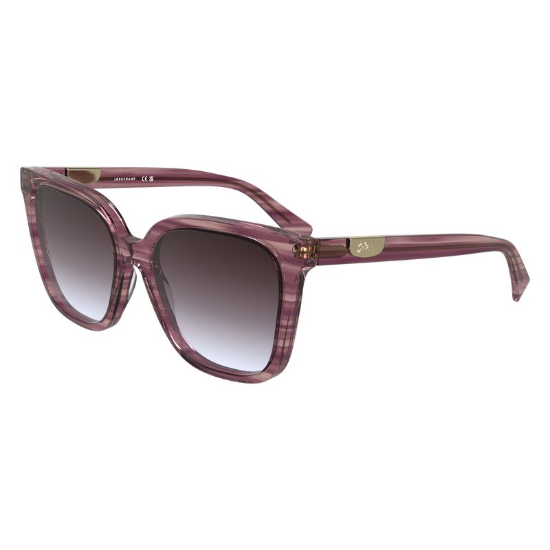 Women Longchamp Acetate Sunglasses White / Purple | Philippines-310EHBKFA