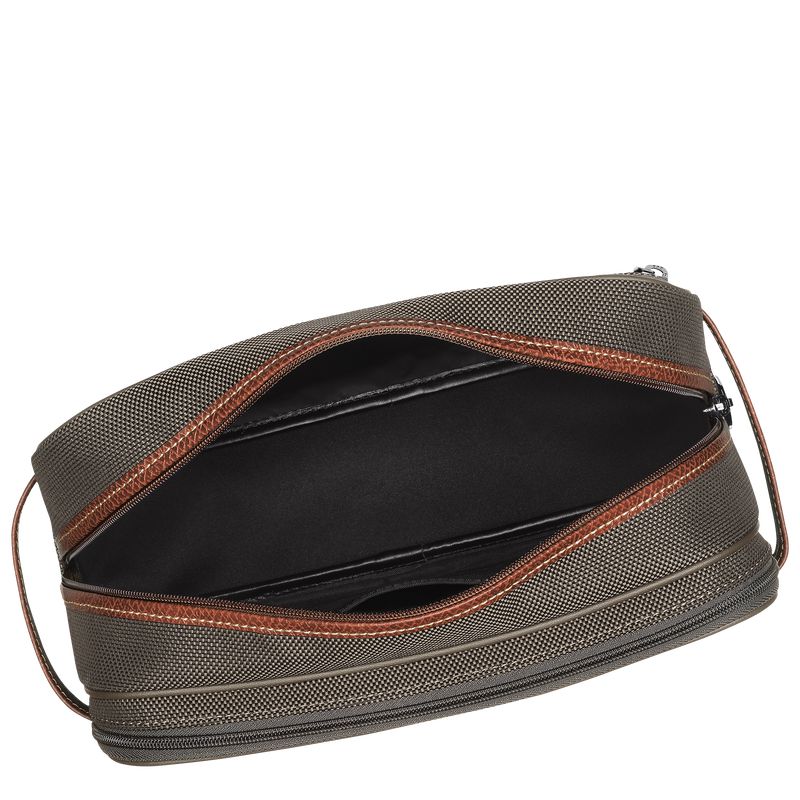 Women Longchamp Boxford Toiletry Bags Brown | Philippines-320OLSQIR