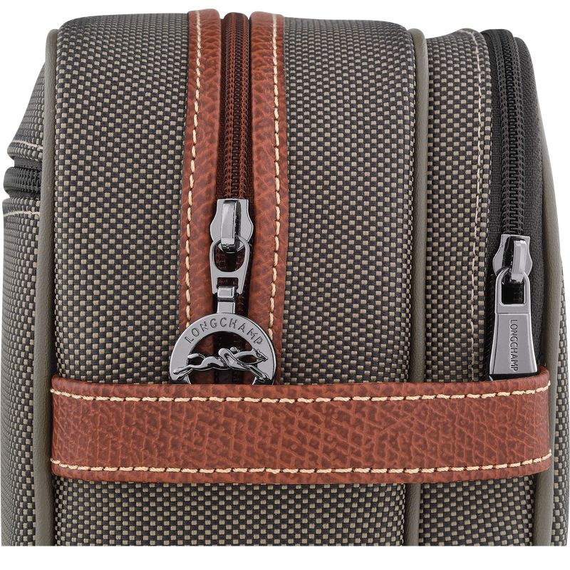 Women Longchamp Boxford Toiletry Bags Brown | Philippines-320OLSQIR