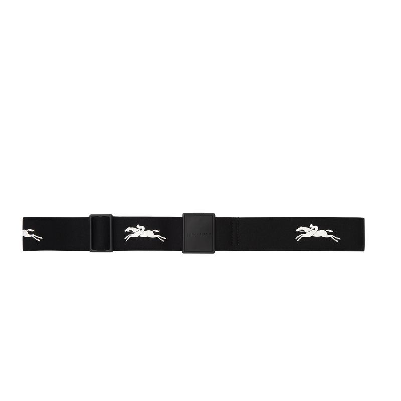 Women Longchamp Canvas Belt Black | Philippines-825GVPXIY