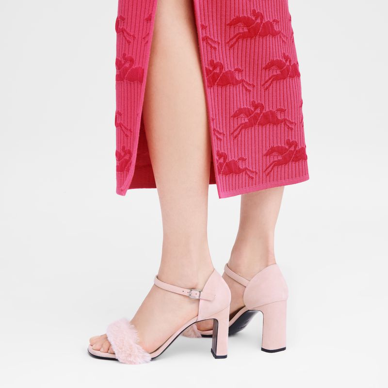 Women Longchamp Cosy Sandals Rose | Philippines-283PYUSBZ