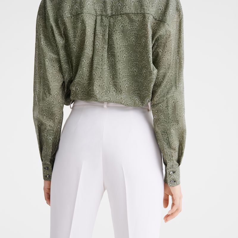 Women Longchamp Crepe Pants Cream | Philippines-129LHOQSY