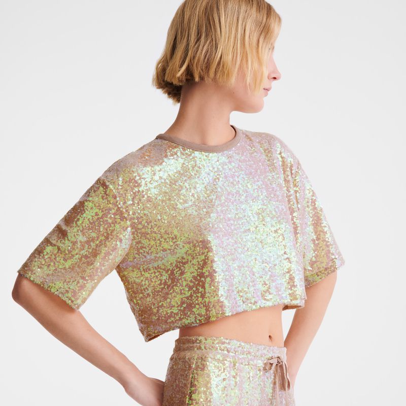 Women Longchamp Crop Top Rose | Philippines-358KCMLVD